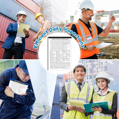 Humyoun 10 Pack 5.5" x 8.5" Equipment Safety Inspection Report Detailed Driver's Vehicle Inspection Report Book Daily Pre Trip 2-ply, Carbonless, 31 Sets of Forms Per Book