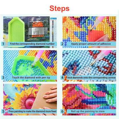 Lvmuu Diamond Painting Kits for Adults Hummingbirds, 5D DIY Full Square Drill Diamonds Art Sets for New Beginner, Large Animal Flowers Paint with Diamonds Beads Art Craft Home Decoration 40x50cm