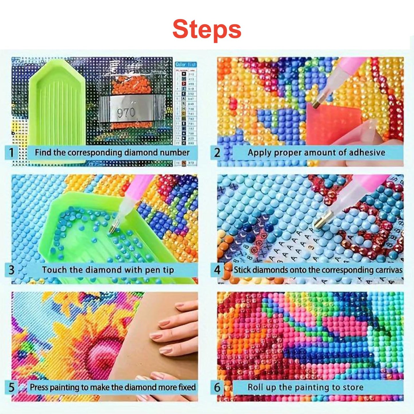 Lvmuu 5D Horse Diamond Art Kits for Adults, Large Full Round Drill Animal Diamonds Painting Sets for New Beginner Paint with Diamonds Art Crafts Home Decoration 16x16in