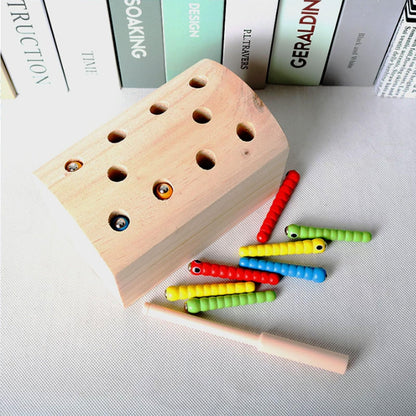 lstyty Montessori Children's Multi-Functional Toys Fishing Magnetic Bug-Catching Game Early Education Smart Baby Toys