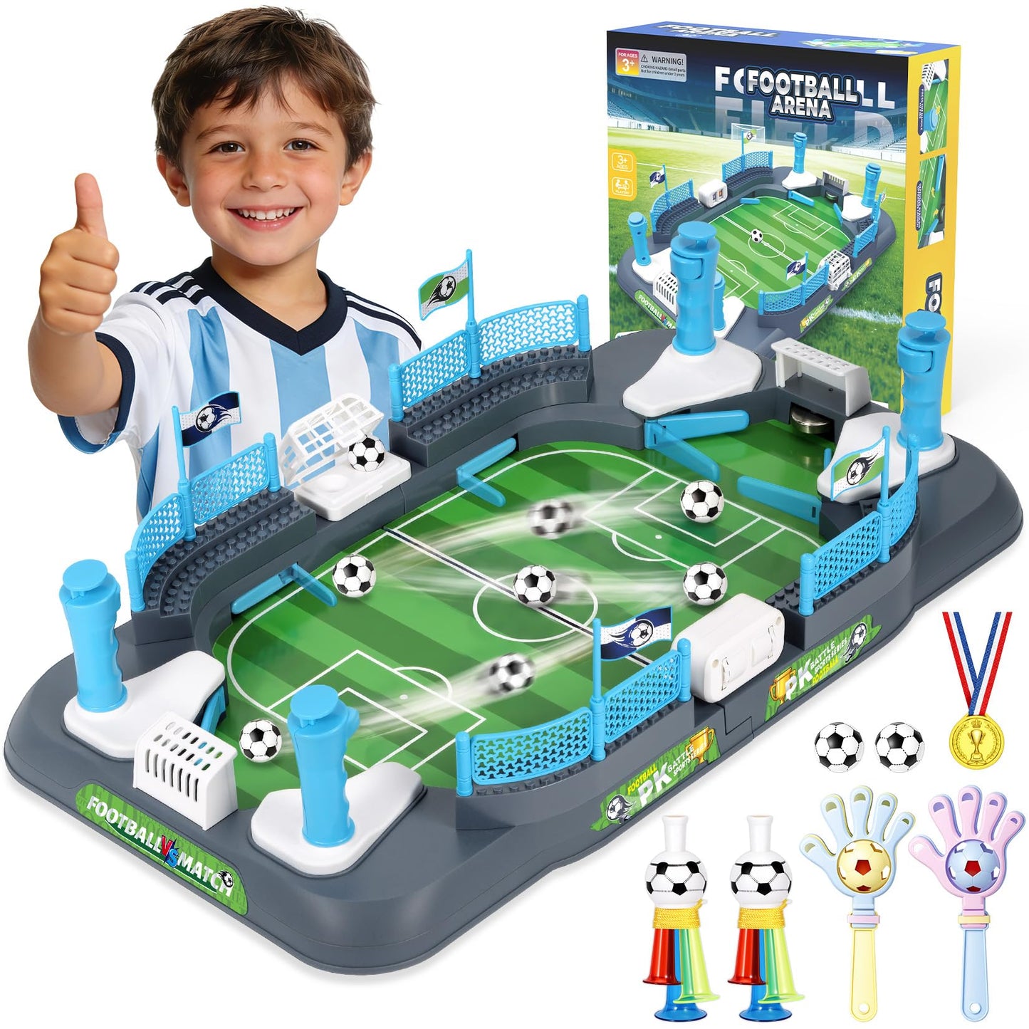 Soccer Board Game for Kids, Mini Foosball Table Game, Portable Tabletop Interaction Pinball Sports Game Toy, Indoor Family Playroom Party Birthday Toy Gift for 3 4 5 6 7 8-12 Year Old Boys Girls