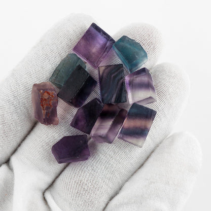 CRYSTALIS 100cts Natural Fluorite Raw Crystals, Loose Gemstone Wholesale Bulk Rough Jewelry Making Supply, Chakra And Healing Raw Stones, Wire Wrapping, DIY, Tumbling, Gem Collection, AA+