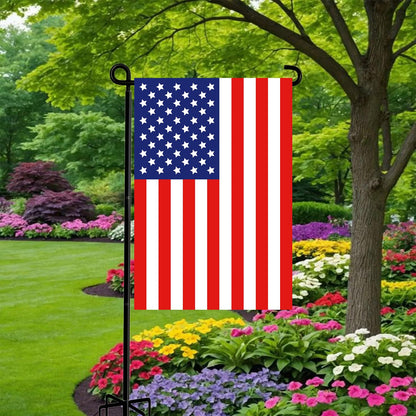 Garden Flag Stand-Holder-Pole High 50 Inch with 5 Prong Base Garden Flag Stopper and Anti-Wind Clip for Small Garden Flags 12 x 18,Decorative Flags,Yard Flags,Seasonal Flags 2 Pack