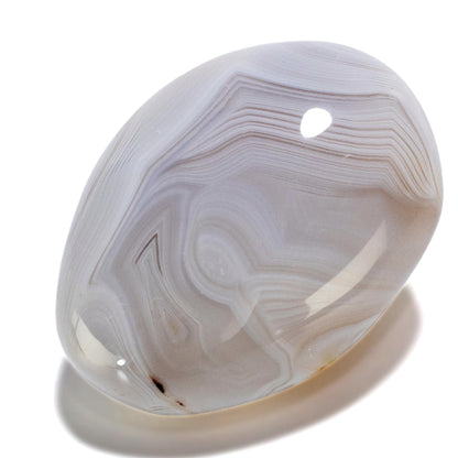 KALIFANO Palm Stone with Healing & Calming Effects - AAA+ Grade High Energy Worry Stone with Information Card - Reiki Crystal Used for Courage (Family Owned and Operated) (Agate)
