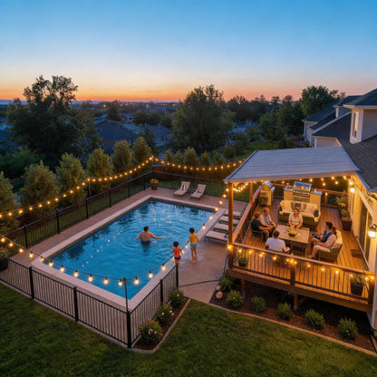 RTTY 200 FT Outdoor String Lights Patio Light for Outside, Waterproof G40 Shatterproof LED Bulbs, Dimmable Hanging Connectable Globe Lighting for Backyard, Cafe, Bistro, Market, Balcony, Porch, 2700K