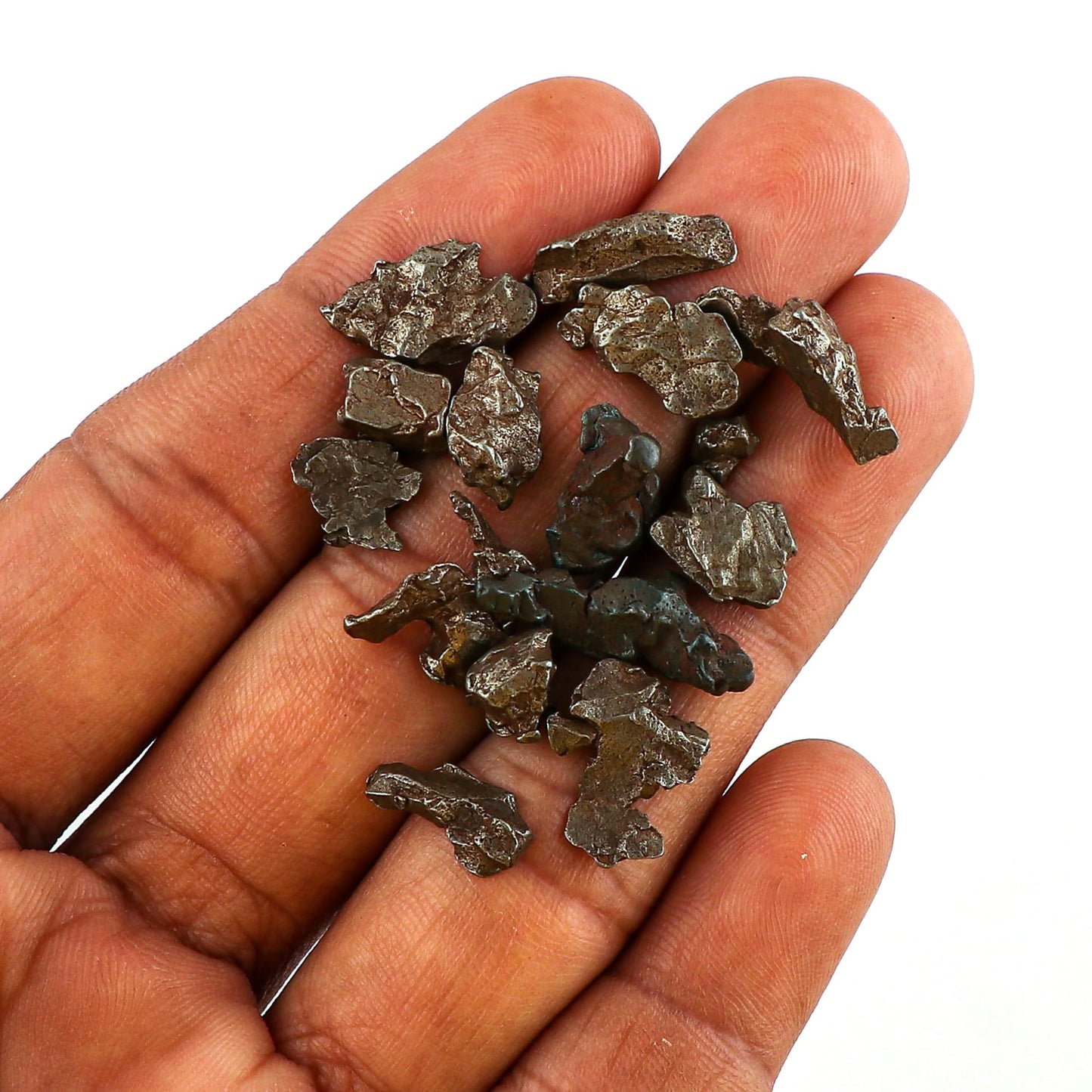 CRYSTALINES 5pcs, Genuine Raw Iron Meteorite Stones, Minerals Collection, Rare Specimen Rough Gemstones, Loose Wholesale Stones, DIY Jewelry Making, Astronomy Gifts for Space Fans
