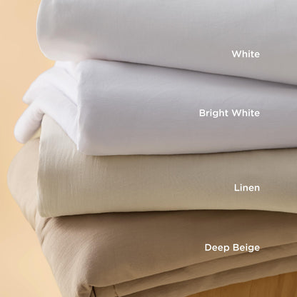 Bedsure Duvet Cover Queen Size - 3 Pieces Prewashed Extra Soft Bedding Set, Includes 1 Duvet Cover 90x90 Inches with Zipper Closure & 2 Pillow Shams, Linen, Comforter Not Included