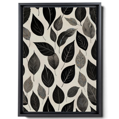 Canvas Print Scandinavian Folk Art Black and Beige Abstract Botanical Wall Art for Scandinavian Home Decor Decor Canvas, Decor
