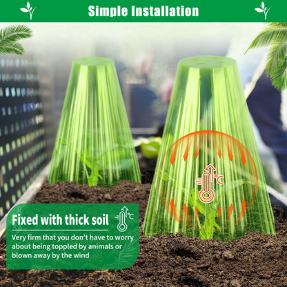 jixsloft 30 Pack Garden Cloches for Plants, Reusable Bell Plant Cover, Plant Covers Protectors from Animals Snails Birds Chickens Insect, 9.18" H X 7.56" D