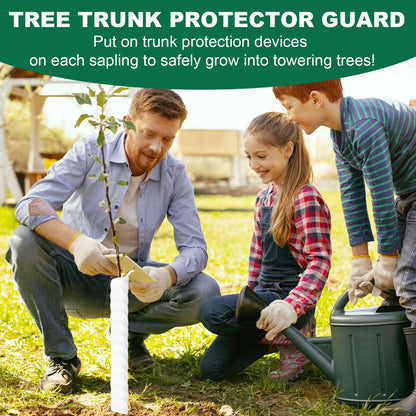 SDLDEER 4PCS Tree Trunk Protector Guard, 2 Size Plastic Spiral Tree Bark Protector Tree Wraps to Protect Bark, Tree Tubes Protect Saplings Plants from Deer, Rabbit, Cats, Rodents, Mowers, Trimmers