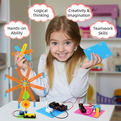 BeAndge STEM Kits, Kids Arts and Crafts for Girls 8-12 8-10, stem Toys for Ages 8-13, Engineering Science Kits for Kids, STEAM Gifts for 6 7 8 9 10 12 Year Old Girls, Electronic Building Boys 6-8