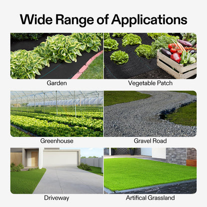 VIVOSUN Premium Weed Barrier Landscape Fabric Heavy Duty, 4ftx100ft 5oz Double-Layered Weed Control Mat with High Permeability, Commercial Ground Cover, Easy Set up & Superior Weed Control