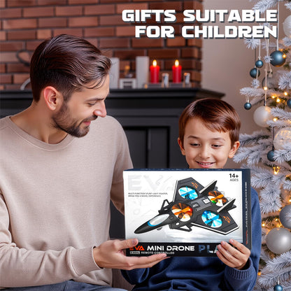 Snugzy Foam RC Plane Remote Control Airplanes for Kids 8-16, 360° Flip Stunt Roll RC Airplane with Colorful Lights, Airplane Toys Gifts for Boys