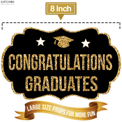 KatchOn, Graduation Photo Booth Props 2026 - Pack of 21 | 2026 Photo Props for Black and Gold 2026 Graduation Decorations, Graduation Party Decorations, Graduation Photo Booth Props, Grad Party Decor