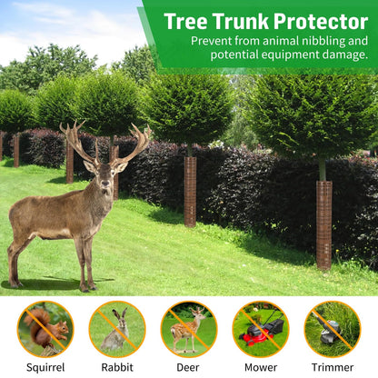 20 Pack Plant Tree Guard Protector, Tree Trunk Protector Around Trunk Bark, Saplings, and Vines, Expandable Mesh Tree Bark Protector 15 Inches Tall, Protect from Trimmers, Mowers, and Animals