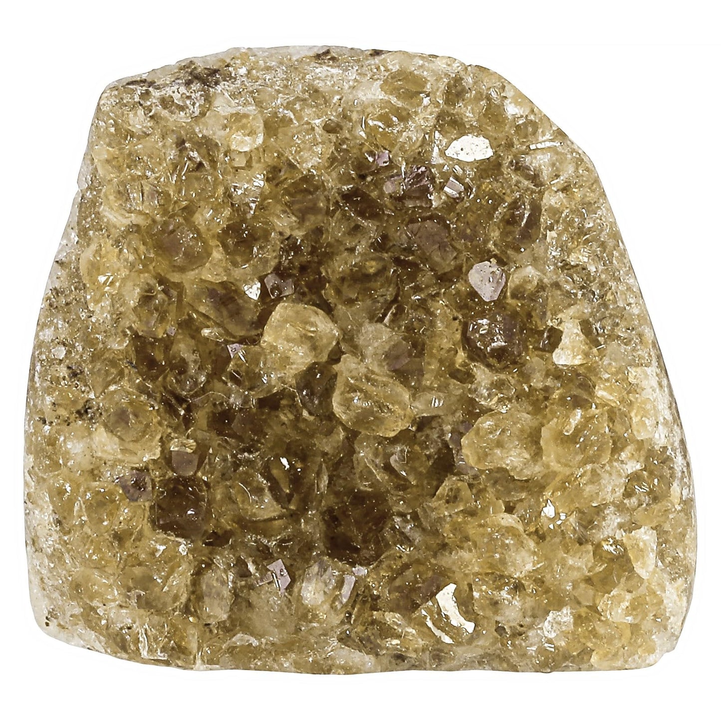 TUMBEELLUWA Natural Citrine Crystal Cluster Geode Raw Crystals and Healing Stones Mineral Specimen Rock Collection Display Decor for Home, 51-100 g