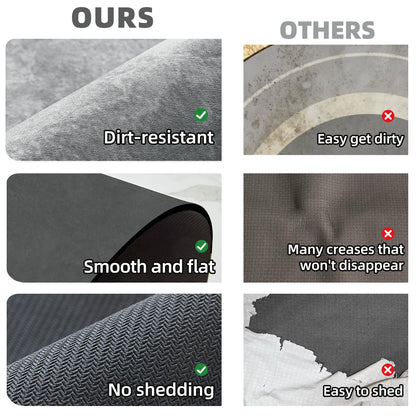 TYUU Bathroom Mat Quick Dry, Bathroom Rugs Non Slip Washable Thin Absorbent Bath Mat Fits Under Door Bathroom Floor Mat Perfect for Bath, Shower, or Sink 16"x24" Light Grey