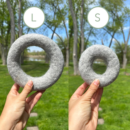 Wool Dog Ring Toy 2-Pack – Organic Eco Friendly Dog Rings for Small & Medium Dogs – Natural Non Toxic Dog Toys – Creature ECO