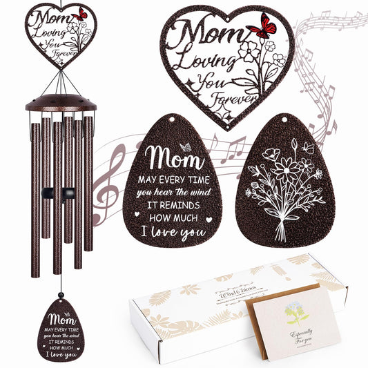 YHmall Gifts for Mom, 36'' Wind Chimes for Outside, Sympathy Mothers Day Mom Birthday Gifts for Mother in Law from Daughter Son, Large Memorial Windchimes Outdoors for Home Decor