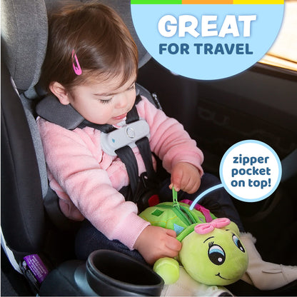 Buckle Toys - Belle Turtle - Learning Activity - Develop Motor Skills and Problem Solving - Counting and Color Recognition - Airplane Travel Essentials - Kids Stuffed Animal