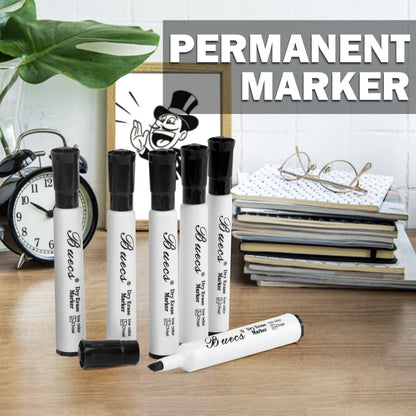 Buecs Black Dry Erase Markers, Low-Odor, 80 Count, Chisel tip, Perfect for Writing on Whiteboards, Dry-Erase Boards, Glass, Office Supplies