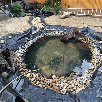 Adroiteet 10 x 15 FT Pond Liner, 20 Mil Fish Pond HDPE Liner, Pond Liners for Outdoor Ponds, Koi Ponds, Garden Fountain, Waterfall