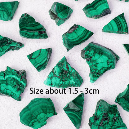 Apengshi Healing Crystal Natural Malachite Raw Stone 0.25lb Irregular Malachite Polished SlicesMeditation Yoga Outdoor Indoor Home Decoration Tank Fountain