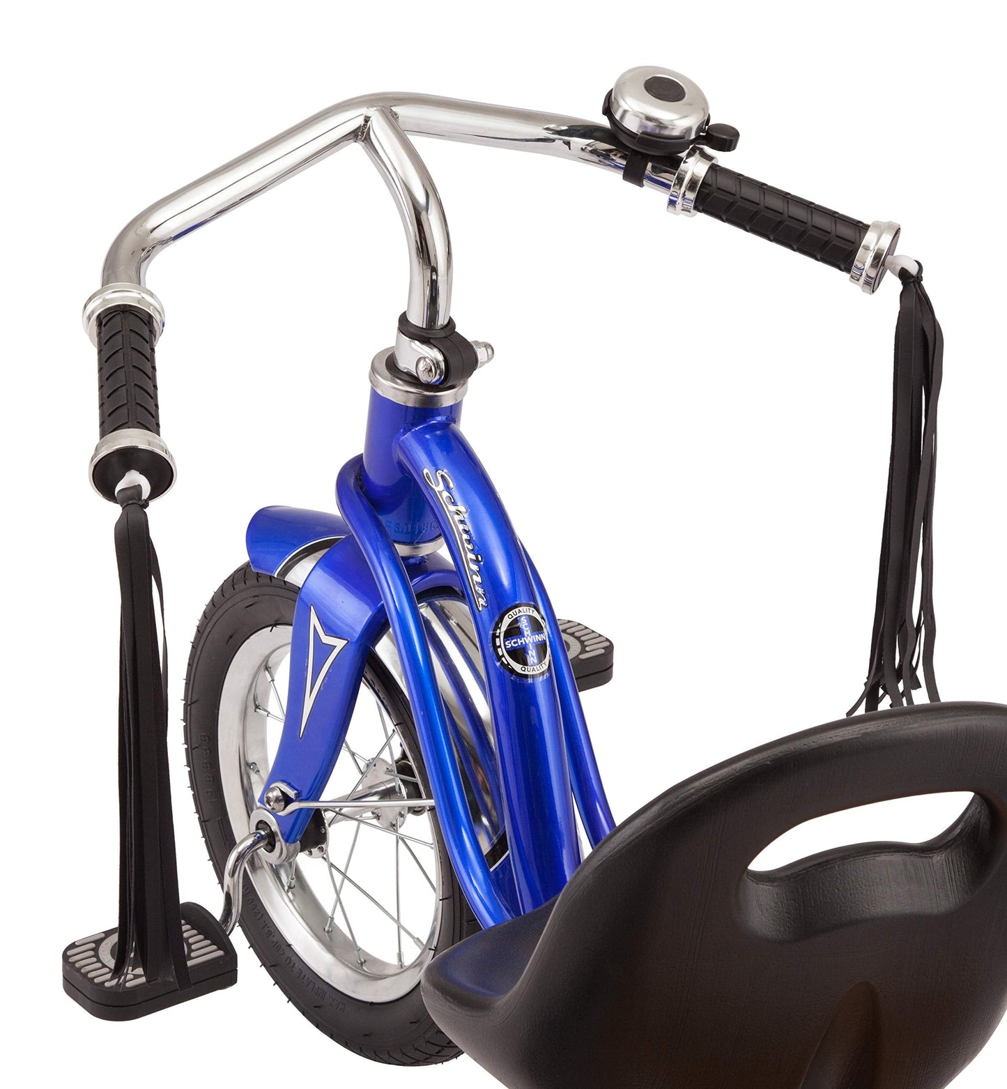 Schwinn Roadster Tricycle, 12 Inch Front Wheel Bike for Kids Ages 2-4, Low Center of Gravity, Retro Steel Frame, Adjustable Seat Grows with your Child, Rear Deck, Tricycle for Toddlers
