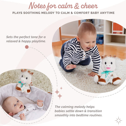 Sophie la girafe Sweetie Plush with Music Box | Ideal for Travel | Ultra Soft, Flexible & Easy to Grasp | Awaken The Senses