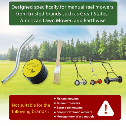Reel Lawn Mower Sharpening Kit - SK-1 Manual Lawn Mower Blade Sharpener - Precision Sharpening Crank Tool for American Lawn Mower, Great States, Earthwise, Easy-to-Use & Durable Design
