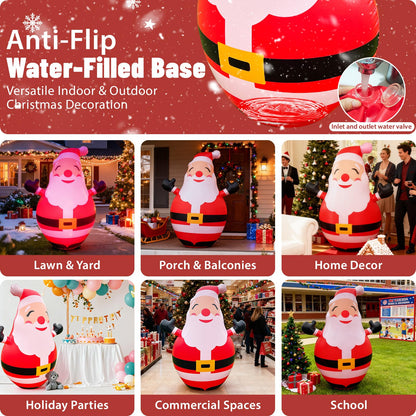 Christmas Inflatable Yard Decoration,Blow Up 5FT Lighted up Inflatable Santa Claus Outdoor,Giant Christmas Outdoor Decor Ornaments with Built-in LED Lights for Xmas Holiday Lawn Garden Patio