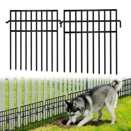 FOKEP 30 Panels Animal Barrier Fence, No Dig Fences, 13in(H) X 42.5ft(L) Garden Fence Animal Barrier for Rabbit and Dog Under Fencing Barrier, Rustproof Metal Fences Border for Outdoor, Yard, Patio