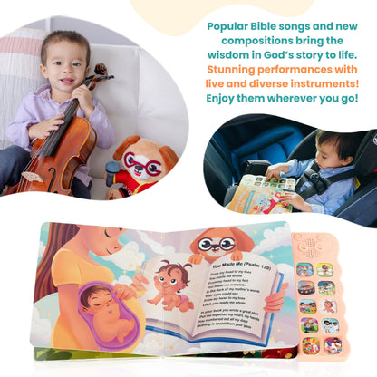 GO GO Songs of Creation and Praise: Christian Baby Books with 10 Songs, Singing Toy, Sound Play for Ages 1-5, Musical Learning, and Interactive Praise Gift for Kids, Bible for Toddlers 1-3