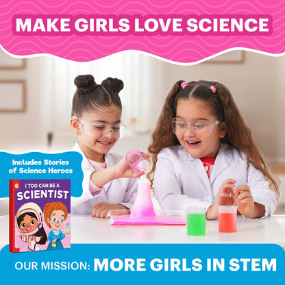 Doctor Jupiter Preschool Science Kit for Kids Ages 3-5 | Toddler Learning Activities, Birthday Gift Ideas for 3-4-5 Year Old Girls | Learning & Educational Toy STEM Kit with 100+ Experiments