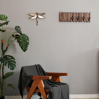 Xinleitan Decorative Bug and Dragonfly Mirrors - Gold Resin and Glass Wall Decor, Perfect for Victorian and European Themed Homes