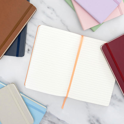 PAPERAGE Lined Journal Notebook, (Navy), 160 Pages, Medium 5.6 in x 8 in - 100 GSM Thick Paper – Hardcover Journaling Notebook for Work, School & Note Taking