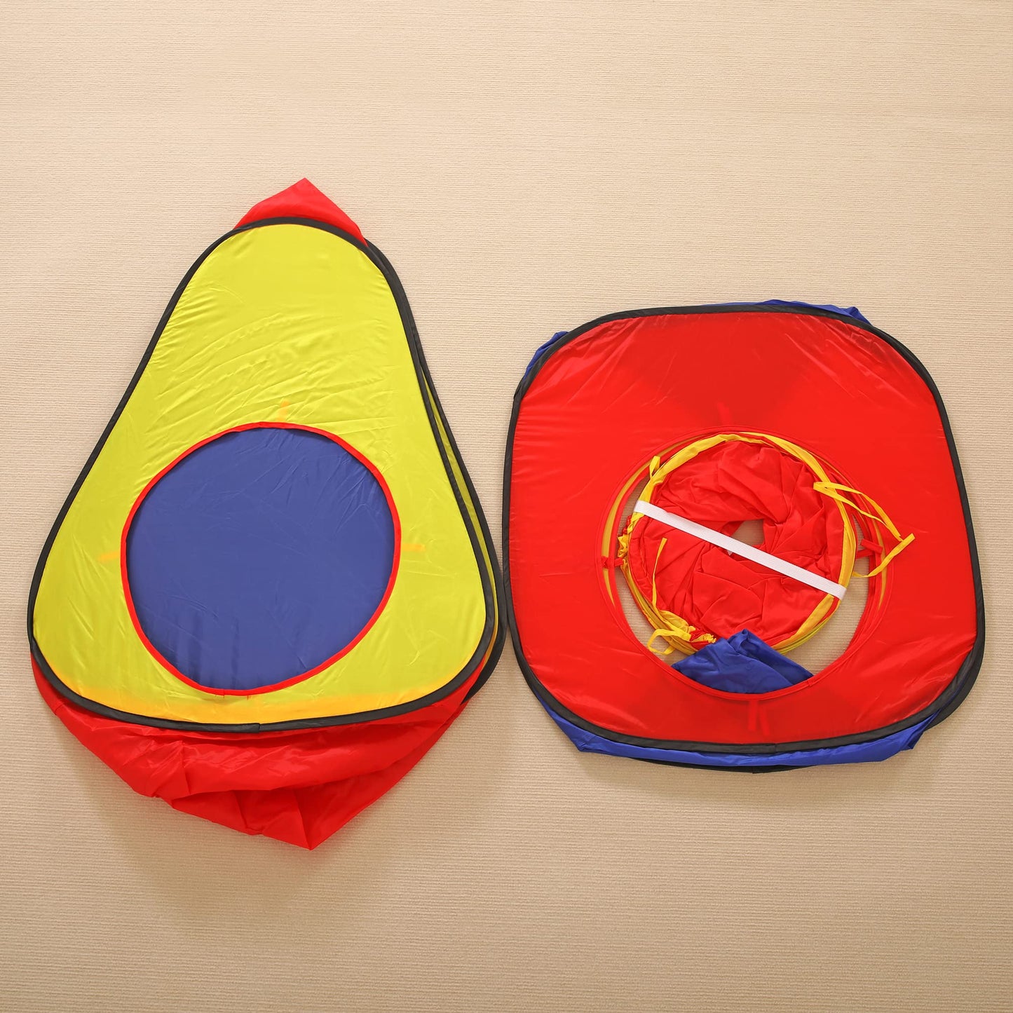 LimitlessFunN 3pc Pop Up Kids Play Tent, Crawl Tunnel, Ball Pit | Includes Carrying Case |, Children Indoor Playhouse for Baby, Toddlers, Boys & Girls, 47" D x 126" W x 34" H