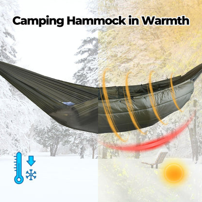 Onewind Camping Hammock Underquilt, Sorona Insulation Under Quilt, Lightweight Warm Hammock Quilts for Winter Camping, Hiking, Backpacking, OD Green