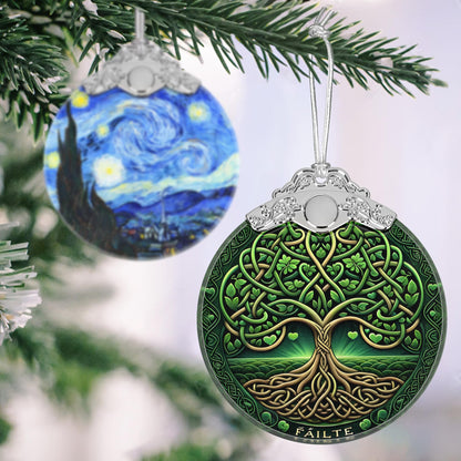 Tree of Life Stained Glass Hanging Ornament - Christmas Tree Decoration, Holiday Ornament, Gift Idea