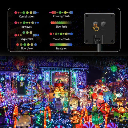 SyouHome 4-Pack Solar Fairy Lights Outdoor, 800 LEDs 264FT Extra-Long Solar String Lights, 8 Modes Waterproof Twinkle Lights for Garden Tree Wedding Party Christmas, Multicolor