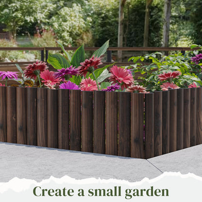 Garden Border Edging Landscape Edging Border Garden Edging Wooden Landscape Edging Wood Fence Decorative Garden Edging Lawn Edging Fence Flexible Garden Edging-15.7" H x 47.2" L (1PACK)
