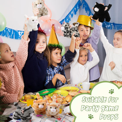 Lenwen 10 Pcs Cat Stuffed Animals Bulk Soft Cuddly Kitten Plush Sets Kittens Assorted Fluffy Stuffed Cats for Kiddos Birthday Gift Pet Party Favors Stuffers(Standing Style)