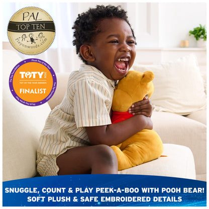 GUND Disney Official Peek-a-Boo Winnie the Pooh Plush, Interactive Stuffed Animal, Sensory Toys for Ages 0 and Up, Yellow, 11”