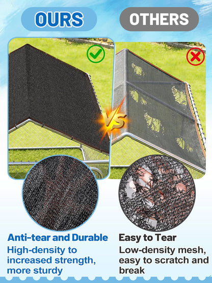 95% High Density Dog Kennel Shade Cover- 10 x 10ft Upgrade Mesh Shade Panel with Grommets- Dog Cage Sunblock Shading Cloth Net Mesh Tarp with Rope for Outdoor Dog House Large Pet Crate Chicken Coop