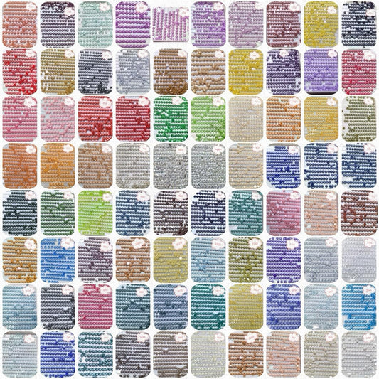 76000PCS Fairy Beads for Diamond Painting, Diamond Painting Accessories, 76 Colors Square Drills for Crafts, Bead Art or Nails Art, 2.5MM