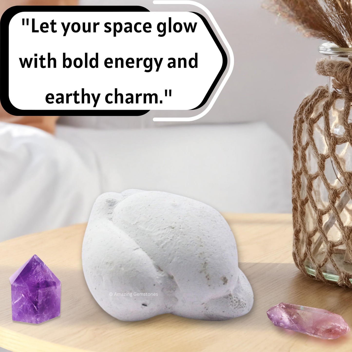 Fairy Stones Crystals and Healing Stones Mineral Specimen - Premium Menalite Goddess Gem Stones for Spiritual Growth - Healing Crystals Geodes Clusters for Meditation, Chakra Balance, and Energy (M)