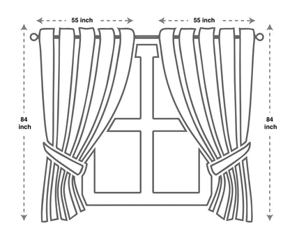 GLORY RUGS Jacquard Luxury Window 2 Panel Set Burgundy Gold Curtain with Attached Valance and Backing Bedroom Living Room Dining 2 Curtains 55x84 inches Each Jana