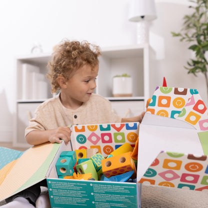 Melissa & Doug Blockables™ Dinosaur Snap and Play, Mix and Match Connectable Wooden Building Blocks Play Set Toy for Preschool Boys and Girls (69 Pcs) - FSC Certified