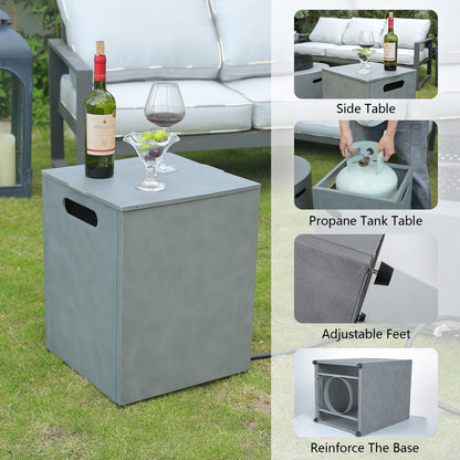 3-in-1 Fire Pit Table, 65000 BTU Outdoor Fire Pit, Includes Tank Table, Wind Guard, Rain Cover, and Grilling Tray; CSA-Certified, Gas Fire Pits for Outside Patio