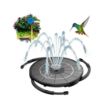 AISITIN 3.5W Solar Fountain Pump Upgraded 2026, DIY Solar Bird Bath Fountain Kit & Built-in 1200mAh Battery & Windmill 9 Nozzles & 3 Fixed Bracket for Bird Bath, Garden, Pond, Courtyard and Outdoor